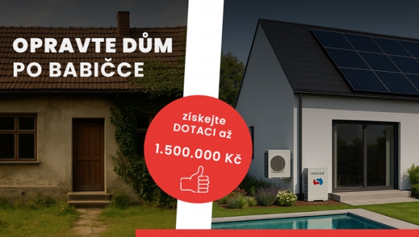 Oprav dům po babičce s DOTACÍ až 1,5mil.Kč
